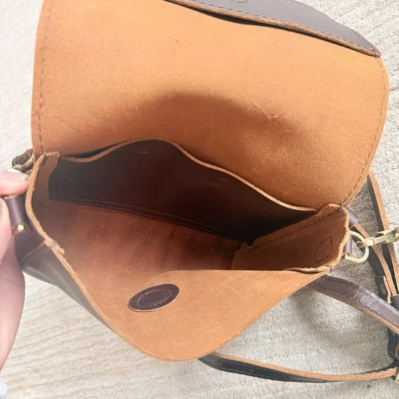 Portland Leather Metro Crossbody Bag- Mini Color: Grizzly - Picture 9 of 15